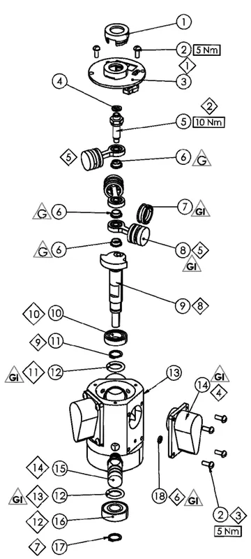 Binks 1/8 HP Air Motor Parts and Accessories