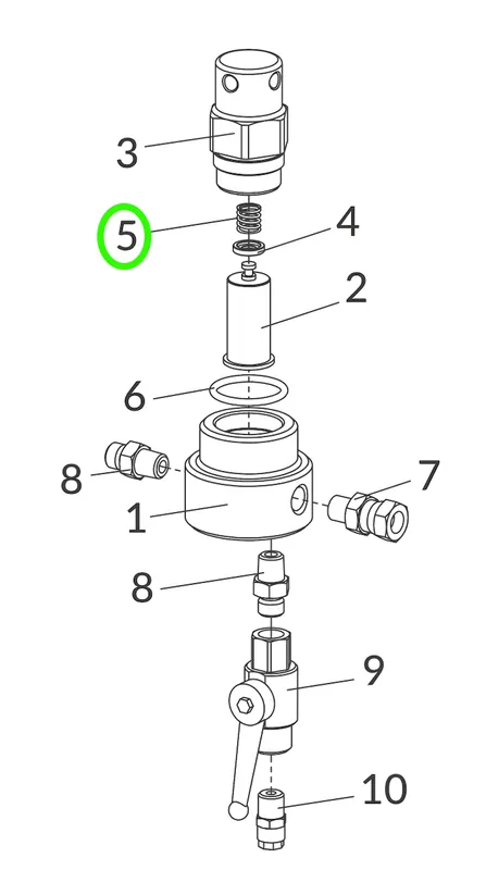 Anest Iwata Replacement Filter Spring for High Pressure Filter