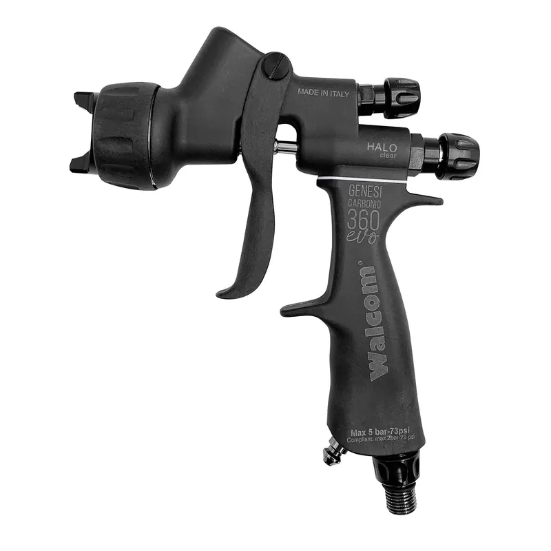 Walcom Genesi Carbonio 360 EVO HALO Gravity Spray Gun Clear