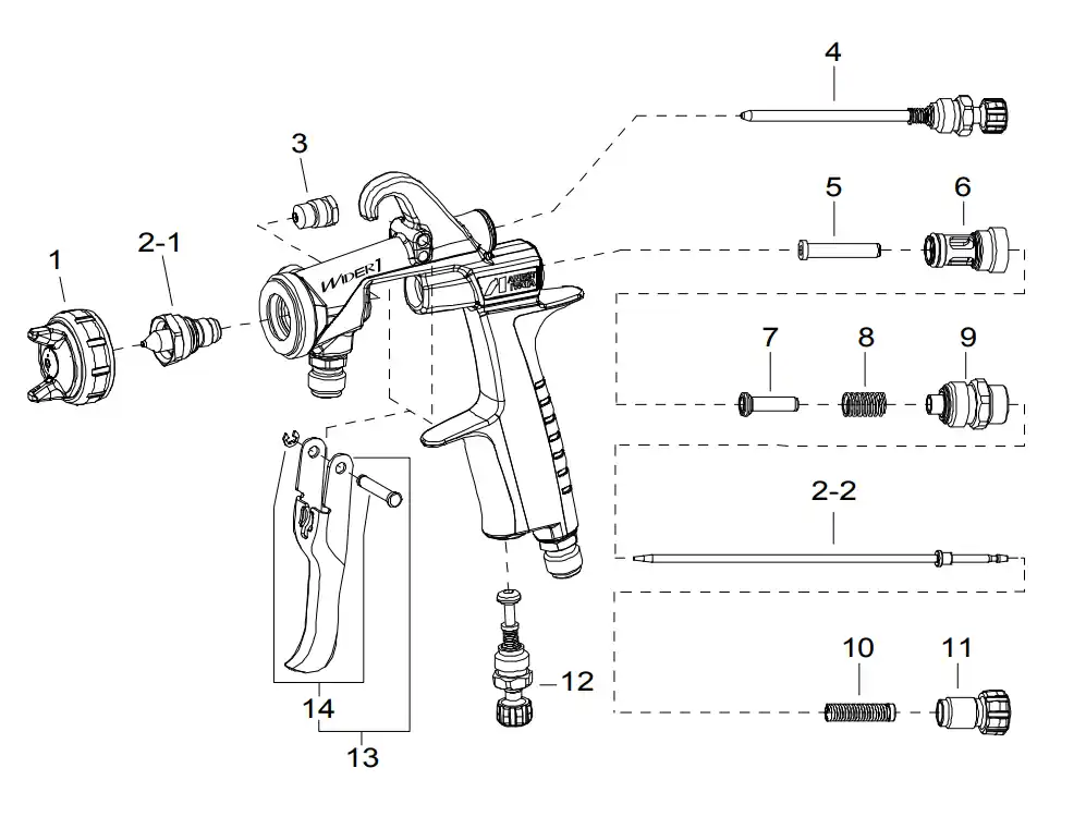 Anest Iwata WIDER1 Trigger Stud Assembly