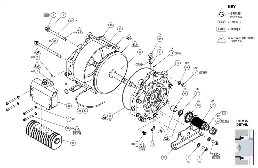 Binks Maple Pump Air Motor Piston Assembly
