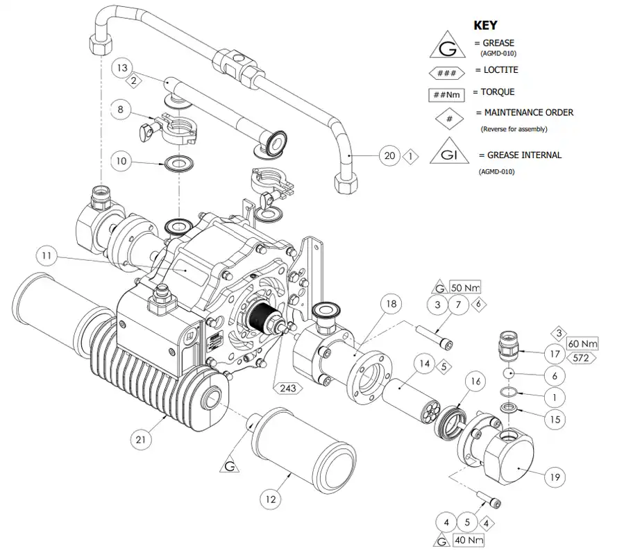 Binks Maple Pump Air Motor Assembly 8/25