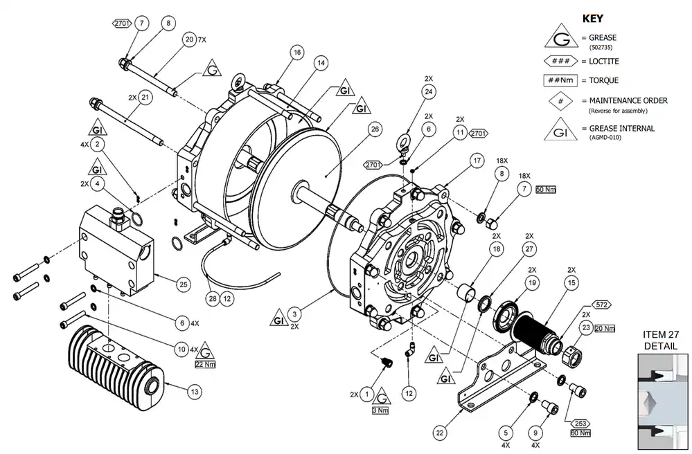 Binks Maple Pump Air Motor Assembly 15/25