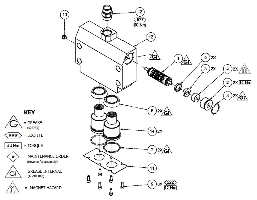 Binks Maple Pump Main Air Valve Assembly 15/25