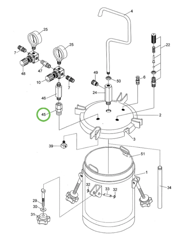 Anest Iwata PET10 - 94020100 Adapter