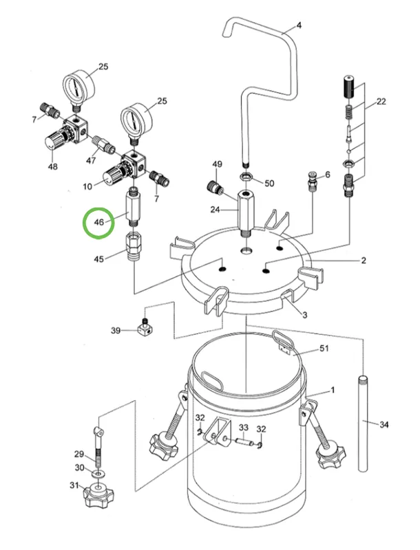 Anest Iwata PET10 - 04020110 Adapter