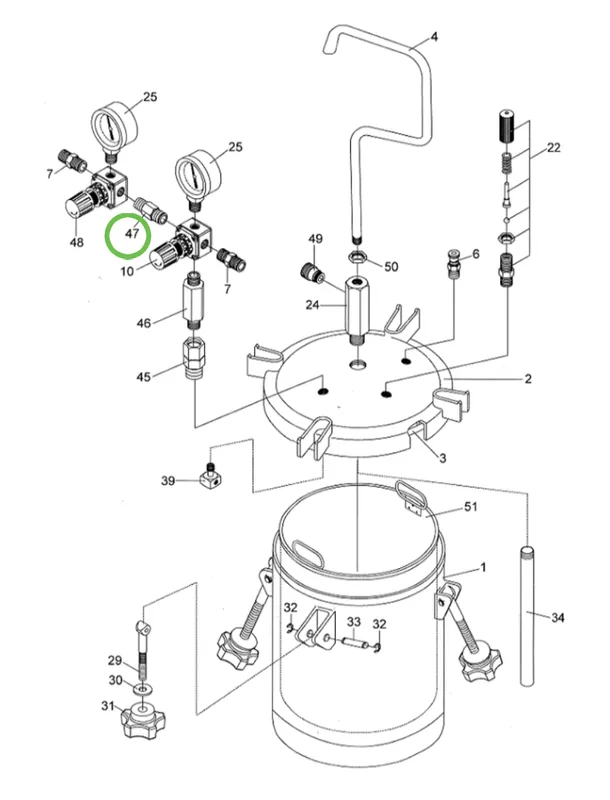 Anest Iwata PET10 - 04020120 Adapter