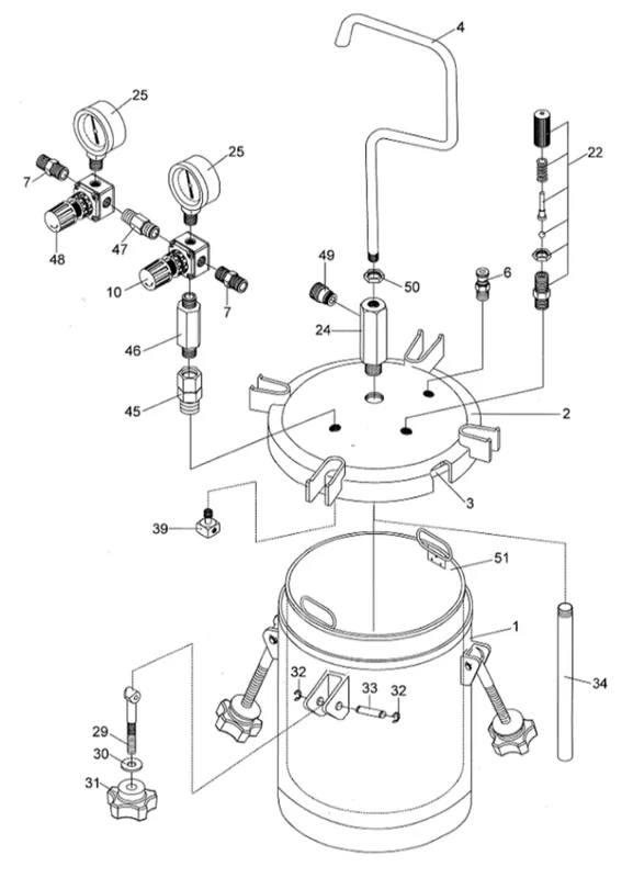 Anest Iwata PET10 - Pressure Regulator For Spray Gun