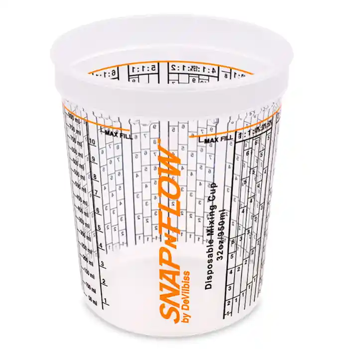 DeVilbiss Snap-N-Flow 32 oz. Disposable Mixing Cup