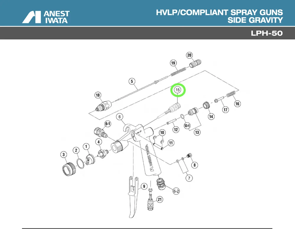 Anest Iwata LPH-50 Pattern Adjust Set