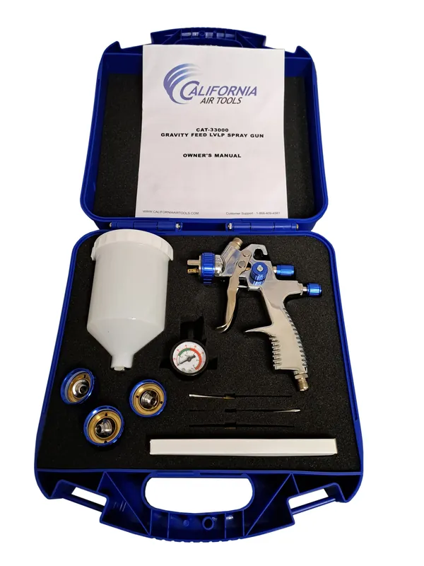 California Air Tools 33000K LVLP Gravity Feed Spray Gun Kit