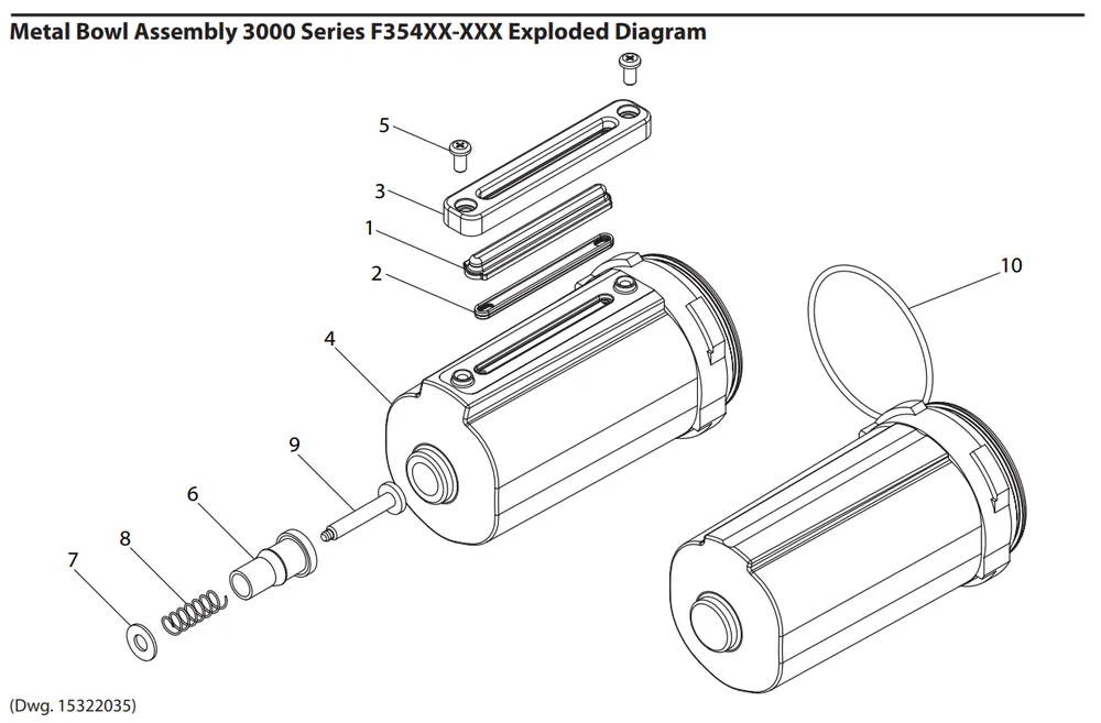 Filter Bowl Service Kit, ARO-Flo 3000 Series