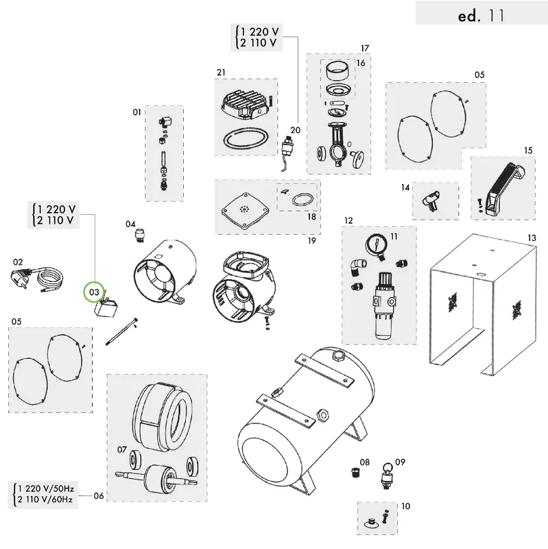Sagola CP 1000 - Capacitor; 110V