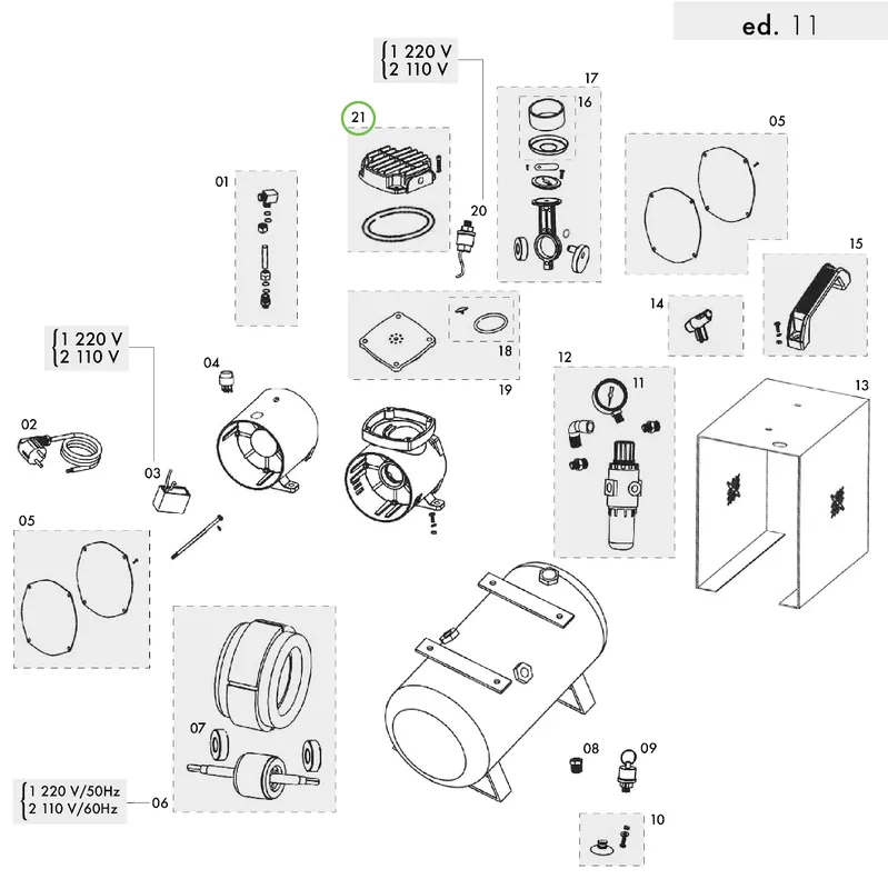 Sagola CP 1000 - Head Kit