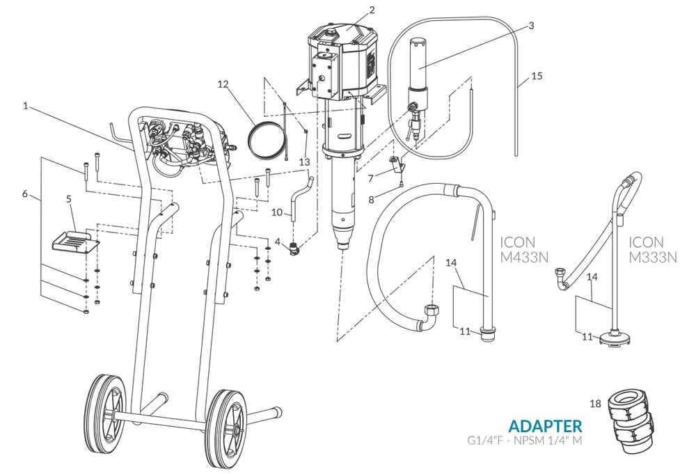 Anest Iwata Plunger Pump Set iCon-M333N