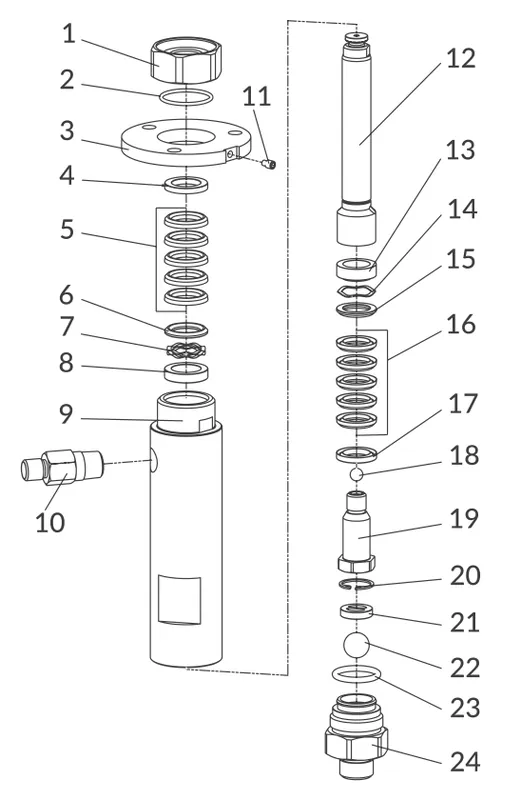 Anest Iwata Fluid Pump Maintenance Kit 7964; iCon-M233N