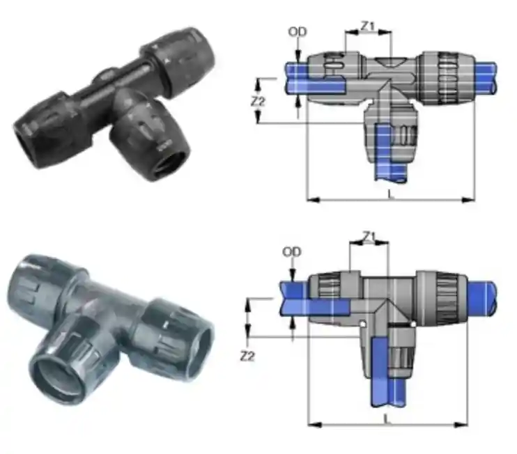 Dan-Am Air Equal Tee - 1" OD
