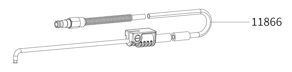 SATA 11866 Wand, Round, Hooked, Type 1 Conn(8359)