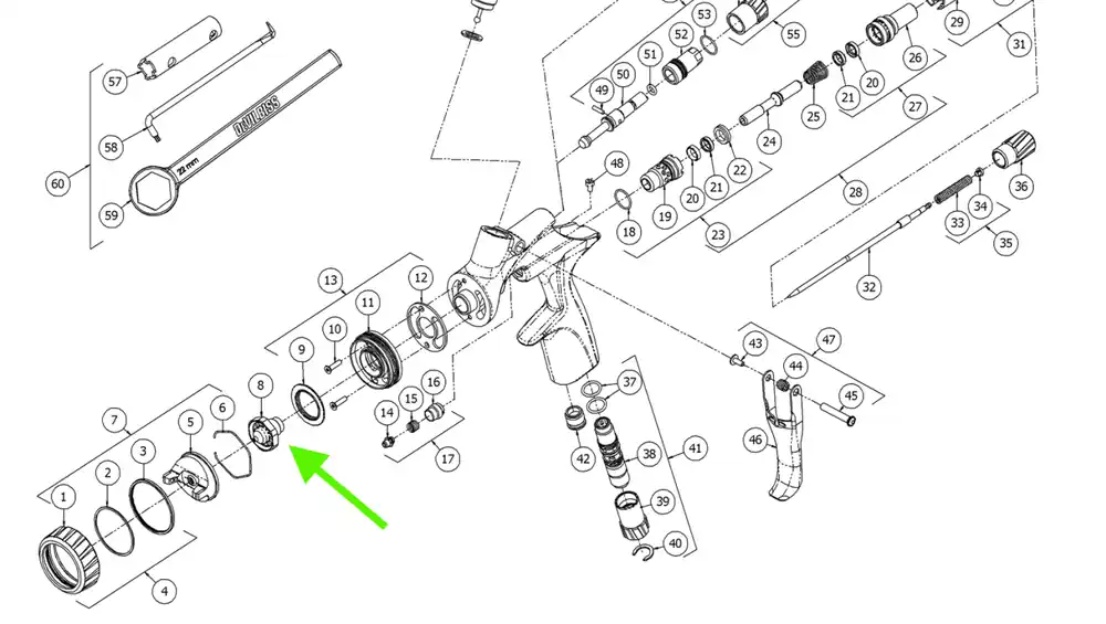 DeVilbiss DV1 Basecoat Fluid Tips