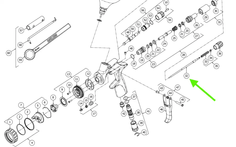 DeVilbiss DV1 Fluid Needle