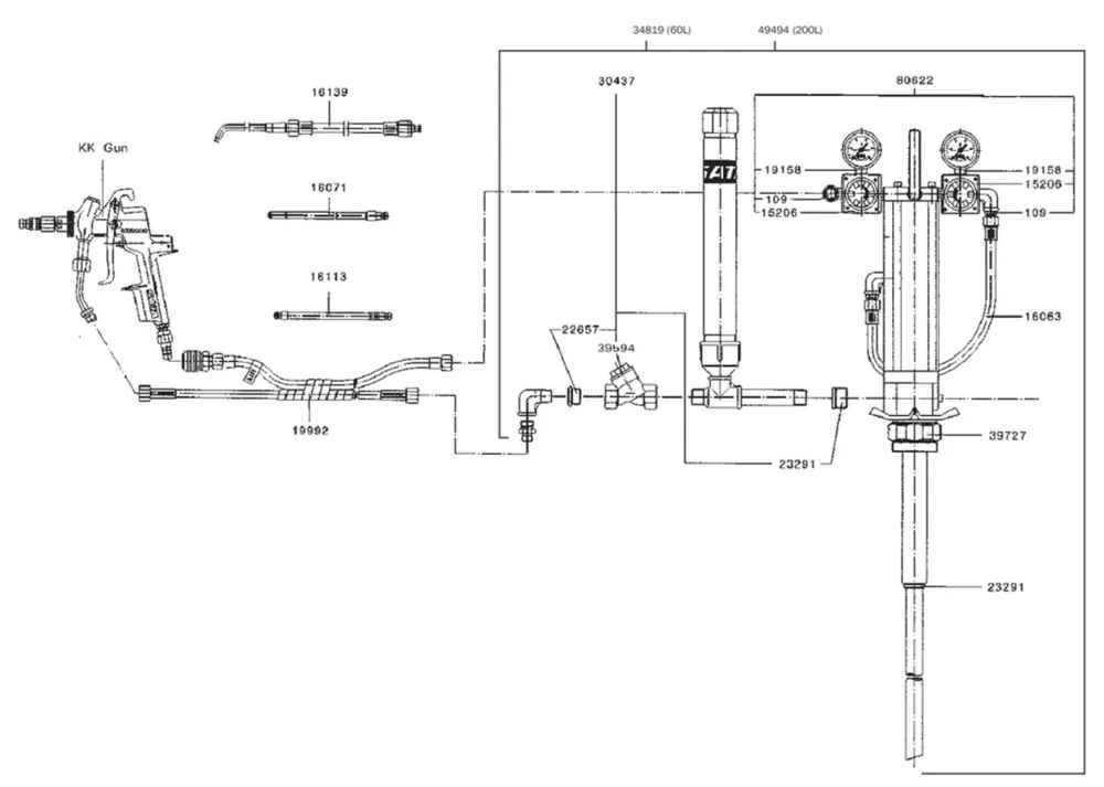 SATA 57521 Piston Rod, HKU Pump