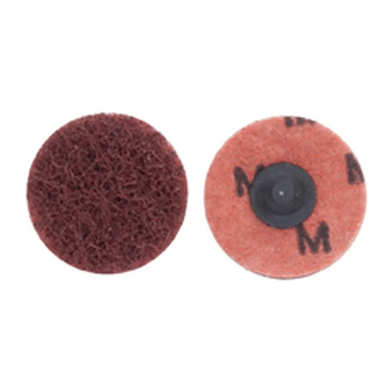 Norton® Merit® 64065 Non-Woven Quick Change Buffing Disc, 3 in Dia, 100 Grit, Maroon