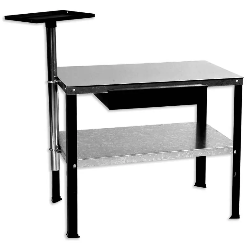 Dedoes Large Table With Stainless Steel Cover, Drawer And Viewer Assembly