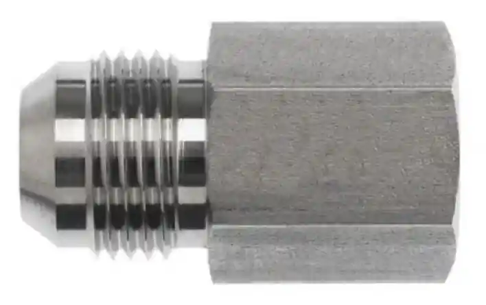 2405-05-04-SS Straight Adapter Male 5 JIC x 1/4" Female NPTF