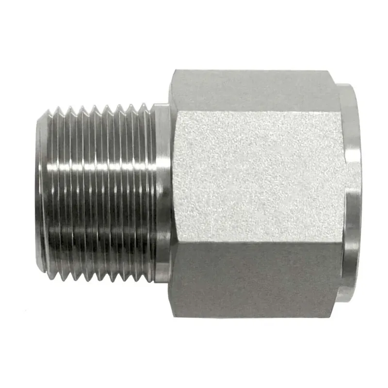 7033-04-04-SS Straight Adapter Male NPT 1/4" x Female BSPP 1/4"