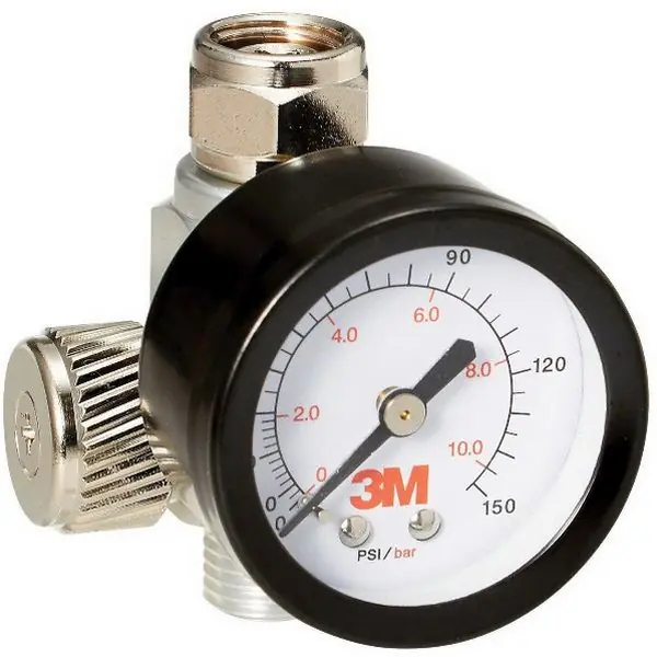 3M Accuspray™ 16573 Regulator and Air Flow Control Valve, 1/4 in - 19 TPI