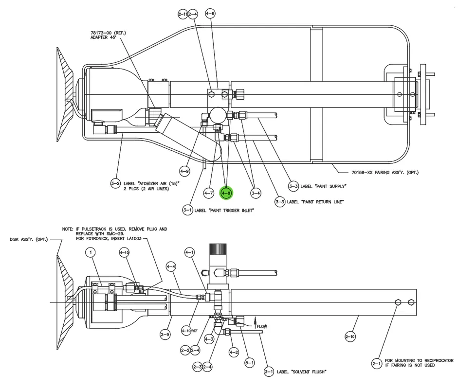 Ransburg SSP-39 REDUCING ADAPTER,1/8 NPT(M) X 1/4 NPT(F)