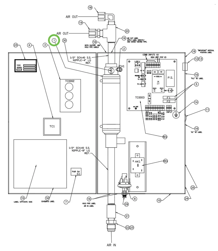 Ransburg A11028-00 Cool Touch In-Line Air Heater