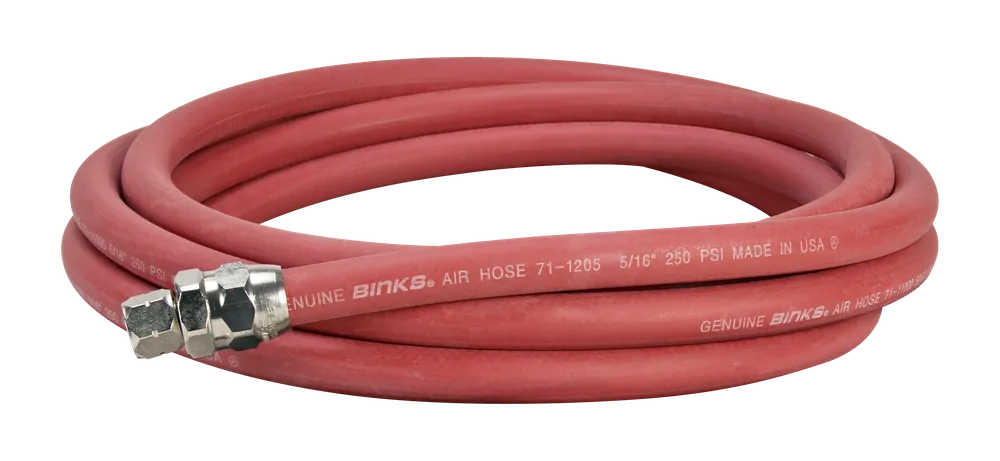 Binks Air Hose Assembly 5/16" ID x 5/8" OD; 1/4”nps(f) Threads