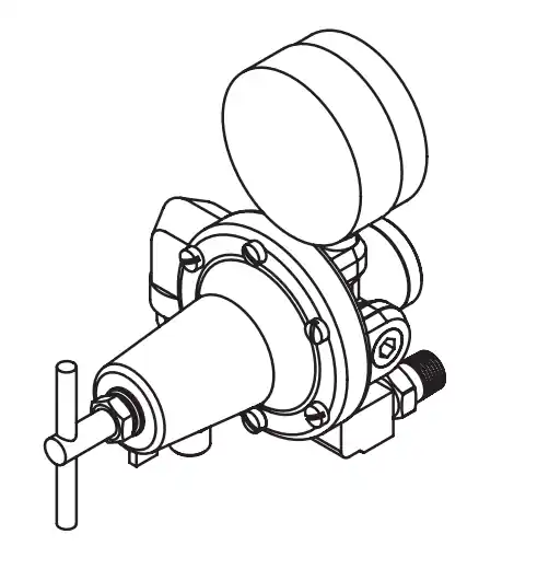 Binks 41-718805 Single Air Regulator Control; 1/2" Gemini II Diaphragm Pumps