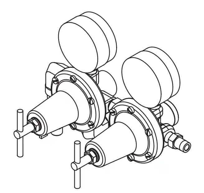 Binks 41-718806 Dual Air Regulator Control; 1/2" Gemini II Diaphragm Pumps