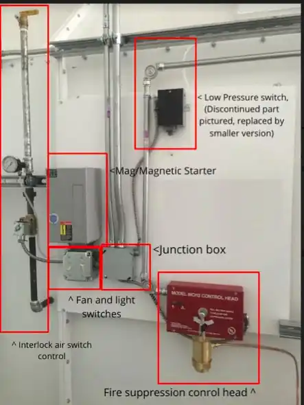 Manual Controls for TFS Paint Spray Booth (Cross Draft)