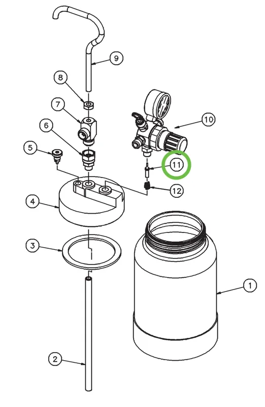 Binks 80-267 Valve (50 oz Press Cup)