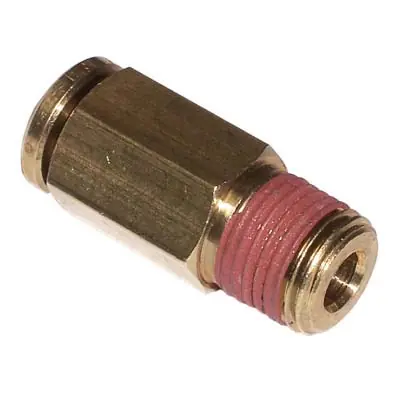 Pirate Brand 520-252 Straight Push To Connect Adapter, 1/4" Tube x 1/8" MPT