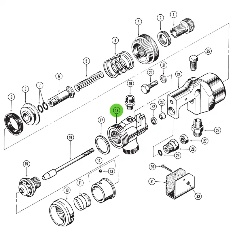 Binks 54-3232 Gun Head