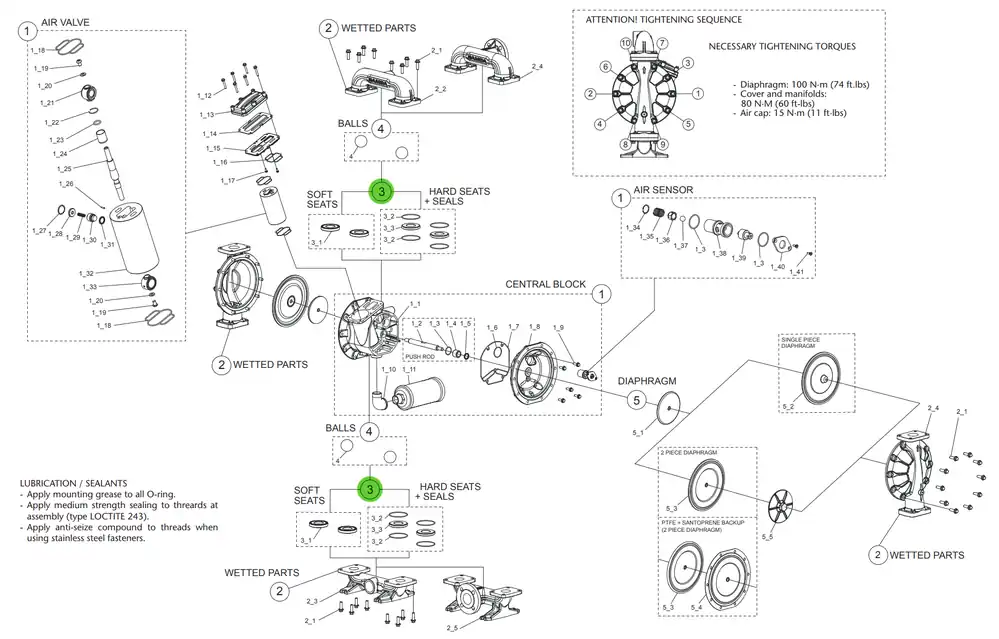 Samoa UP20R-WP-M00 Seat Kit, Santoprene