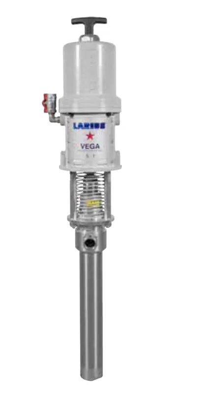 SAMOA Vega 5 1 Pneumatic Piston Transfer Pump, Stainless Steel, Long