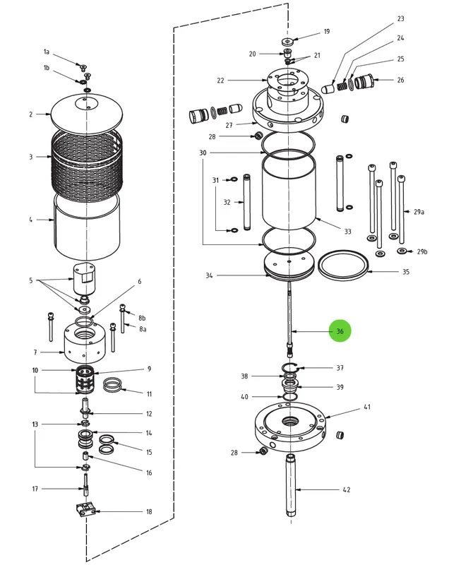 Pilot Valve Rod 36; Medusa™ Pump