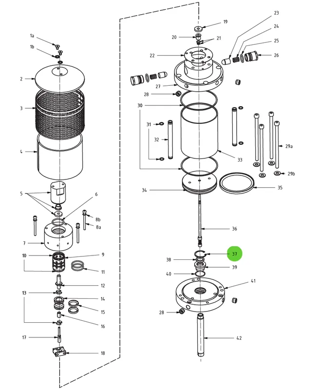 C-Type Retaining Ring 37; Medusa™ Pump