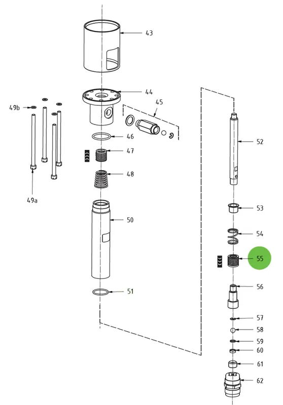 Lower Packing 55; Medusa™ Pump