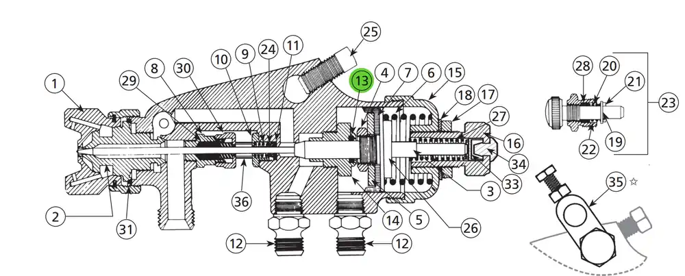 Binks 54-310-5 Packing Air Valve, Kit of 5