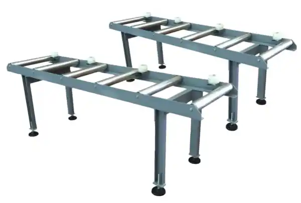 Sarmax Set Of 2 Roller Conveyor Tables; In Feed & Out Feed (2.1 x 8.2 Ft.)
