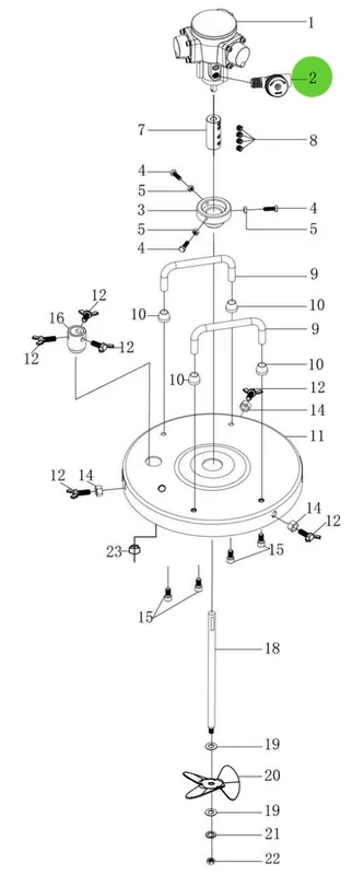 Total Finishing Air Motor Damper; For 5 Gallon Agitator
