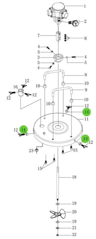 Total Finishing Tank Lid Nut; For 5 Gallon Agitator