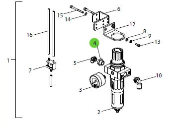 Wagner 9985559 Reducing Nipple Fitting
