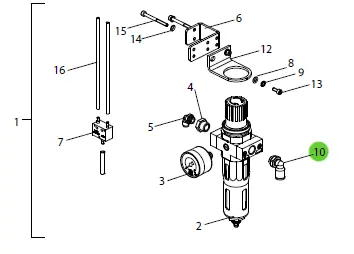 Wagner 9998253 Elbow Fitting 8-1/4 Ex